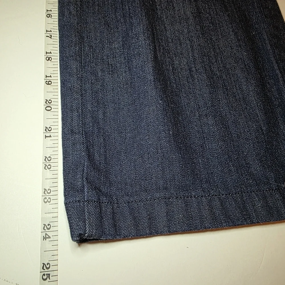 J. Crew Womens 25 Rayner Wide Leg Crop Dark Wash Blue Trouser Jean F9246